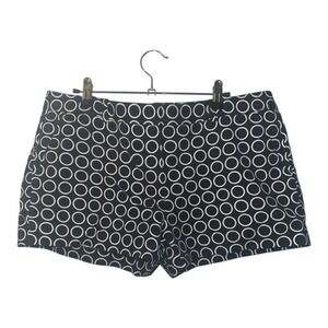 Michael Kors Blue/White Patterned Mini Shorts, Size 12